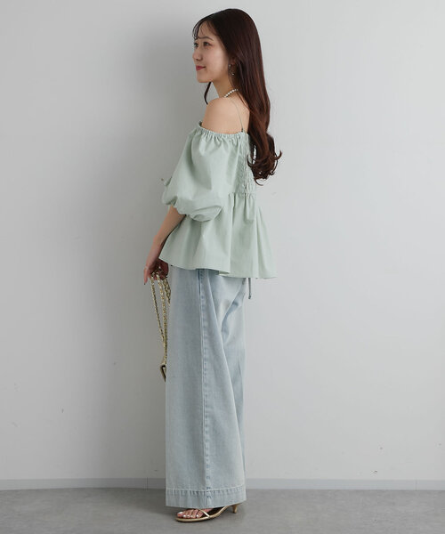 La boutique Bonbon ブラウス シャツ バルーンスリーブ