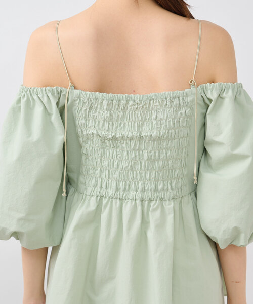 新品★La boutique BonBon バルーンスリーブオフショルブラウス La boutique Bonbon ブラウス シャツ バルーンスリーブ