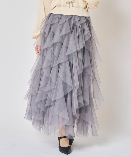Tea tree. ボリュームチュールフリルスカート 31 Sons de mode スカート ボリュームチュールフリルスカート
