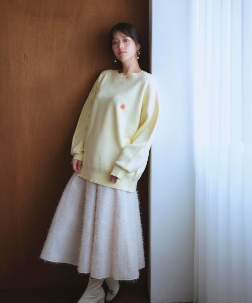 tシャツ ユニセックスワンポイント刺繍ニット レディース メンズ LANTINAM tシャツ ユニセックスワンポイント刺繍ニット