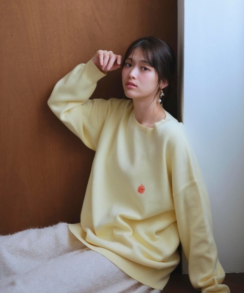 tシャツ ユニセックスワンポイント刺繍ニット レディース メンズ LANTINAM tシャツ ユニセックスワンポイント刺繍ニット