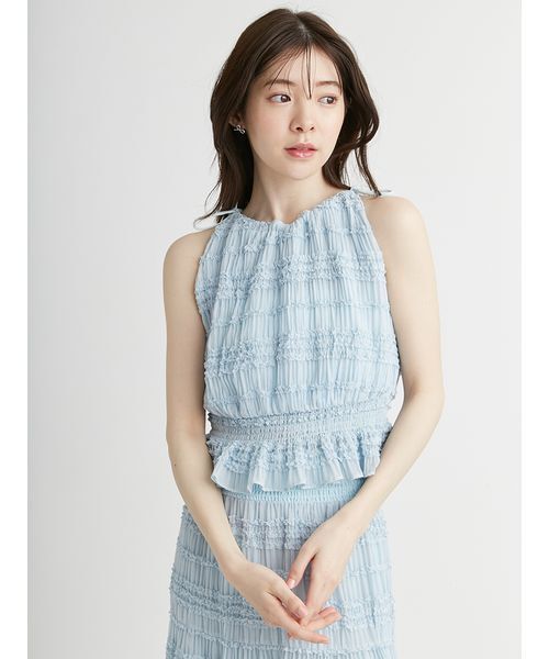 CELFORD ワンピース ギャザーシフォンセットアップ : ZOZOTOWN