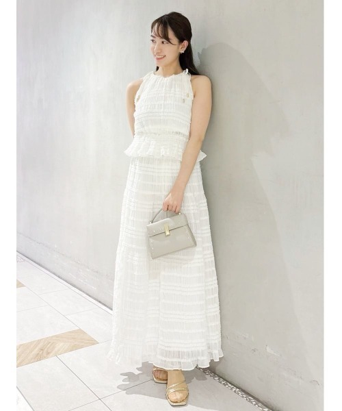 ギャザーシフォンセットアップ(デイリーワンピース)｜DRESS