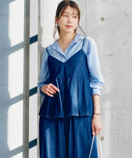 バースデーバニッシュ　美品　セットアップ　リボン付き黒キャミソール　フリーサイズ TUCK CAMISOLE ROMPERS - BIRTHDAY BASH