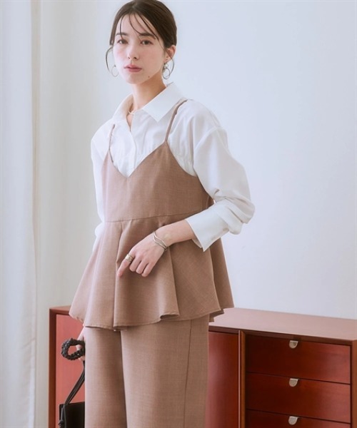 ニッセン（nissen） セットアップ キャミソールセットアップ（タック