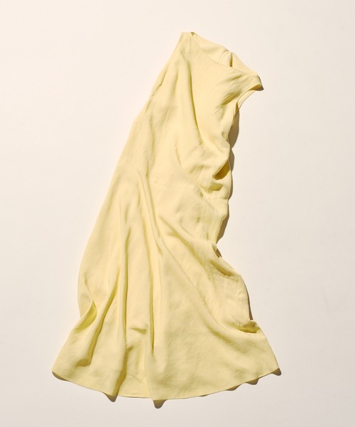 ROPE'（ロペ） ワンピース レーヨンリネン スラッシュドネック