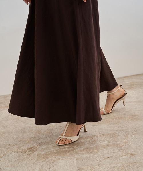 ROPE'（ロペ） ワンピース レーヨンリネン スラッシュドネック