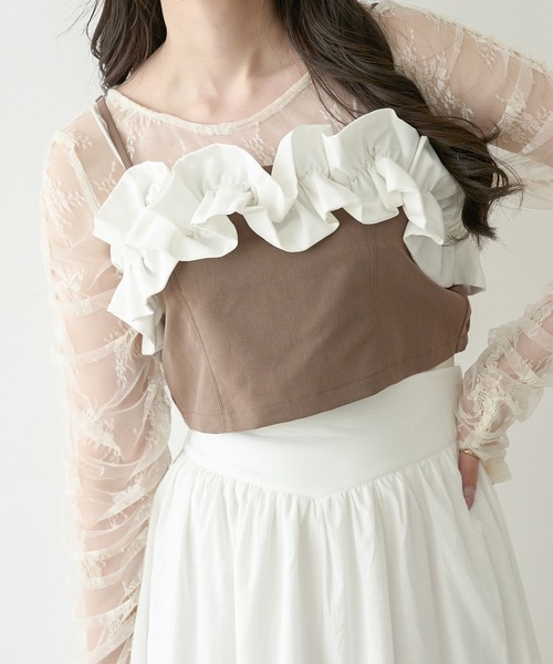 T. japan frill bustier 【新品】 pre fall collection T. japan frill bustier フィーリングを