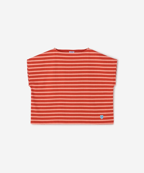 tシャツ ORCIVAL | コットンロード フレンチスリーブTシャツ WOMEN レディース coen tシャツ USAコットンハイネックフレンチスリーブワイドリブ