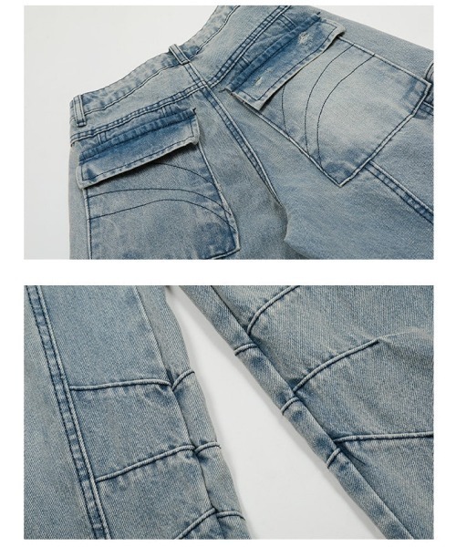 mushwear（マッシュウェア） ジーンズ ダメージ加工オーバーサイズ