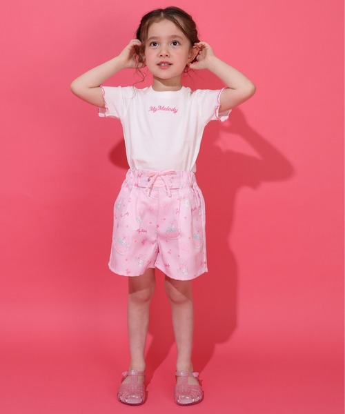 sanrio（サンリオ） パンツ 総柄レースアップ ショートパンツ 0618K