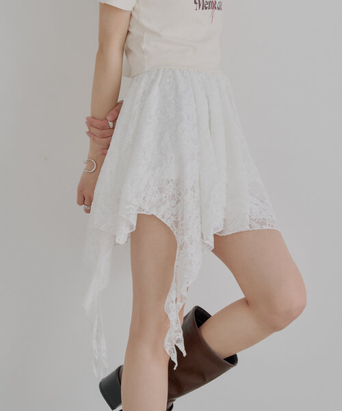 Belchic シルバーフリルレースアップゴシックスカート L Belchic シルバーフリルレースアップゴシックスカート L - メルカリ