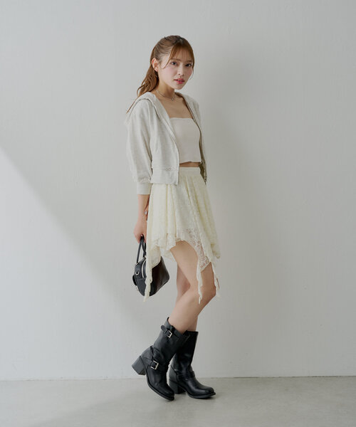 n..　マチャットアシメフリルスカート Chick スカート Asymmetrical Ruffle Skirt / アシンメトリー