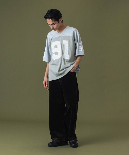 【美品】XLARGE DISTORTION FOOTBALL セットアップ　L XLARGE（エクストラ ラージ） ジャージ DISTORTION FOOTBALL JERSEY