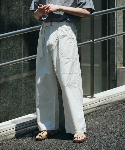 JOURNAL STANDARD カーゴパンツ コットン リネン ベルテッド