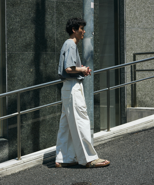 MaxMara 22SS コットンリネン ペインターパンツ ワイド ホワイト JOURNAL STANDARD カーゴパンツ コットン リネン ベルテッド