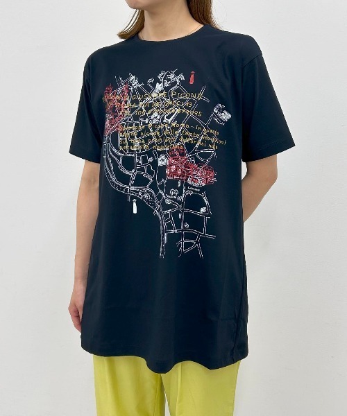 tシャツ 「オンラインストア・店舗限定商品」ＵＶ冷感地図イラストＴシャツ レディース