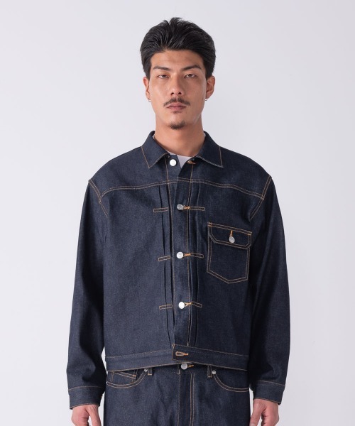 デニムジャケット gジャン RAW DENIM JACKET ”CASSIDY メンズ レディースの画像