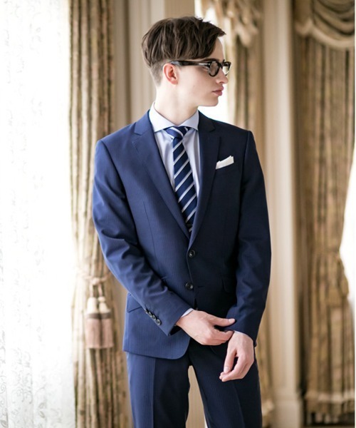 【美品】ニューヨーカー スーツ セットアップ ネイビー総裏 2B BUFFALO BOBS（バッファローボブズ） セットアップ NEW YORKER-EDITOR