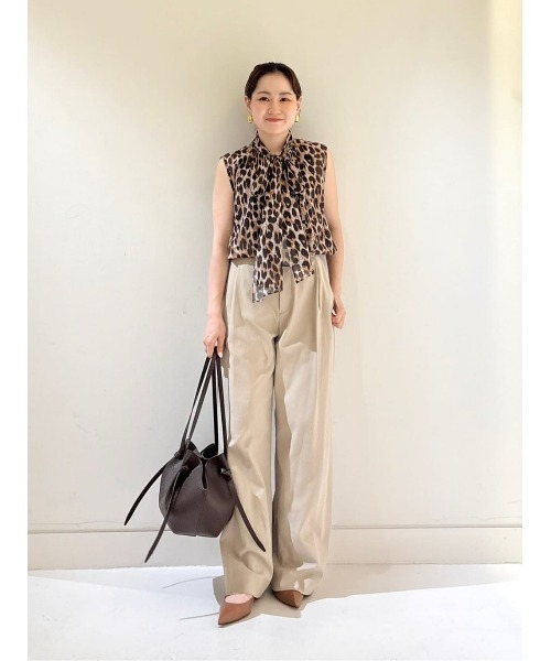 allureville ブラウス シャツ レオパードプリントボウブラウス
