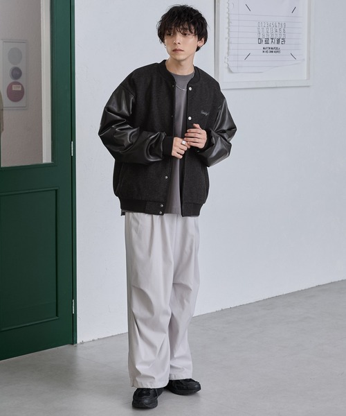 「MONO-MART」 スタジャン L ブラック メンズ_画像3