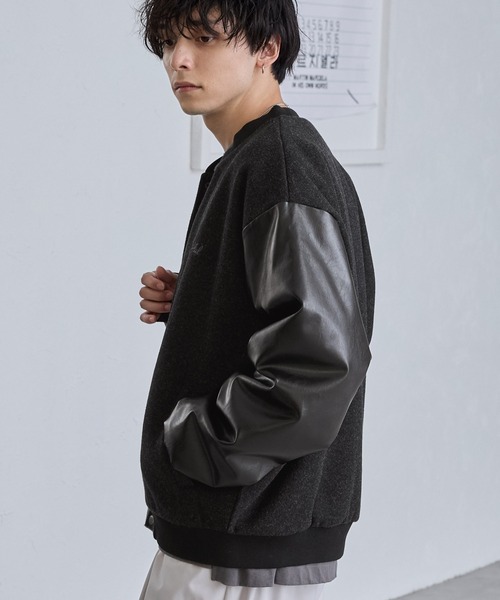 「MONO-MART」 スタジャン L ブラック メンズ_画像8