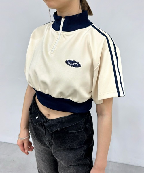 「WHO'S WHO gallery」 「SLOPPY」半袖カットソー FREE ベージュ レディース