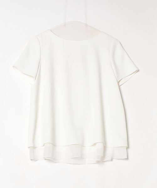 「NATURAL BEAUTY BASIC」 半袖ブラウス MEDIUM ホワイト レディース