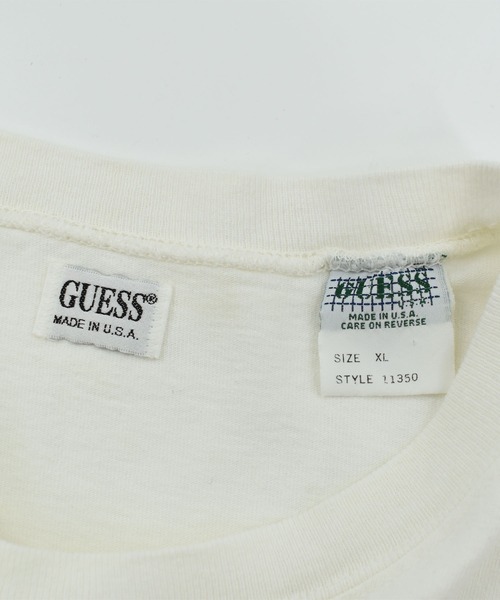 GUESS（ゲス） tシャツ 「USED」90's GUESS カレッジ ロゴ Tシャツ USA