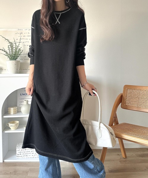 Java ワンピース 「予約受付中」「JaVaジャバコラボ」後姿が可愛い配色