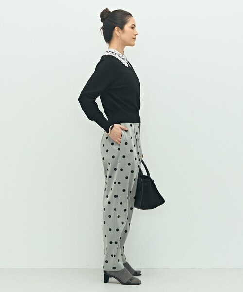 ニット セーター 襟レース2WAYプルオーバーニット レディース NOLLEY'S ニット セーター 襟レース2WAYプルオーバーニット