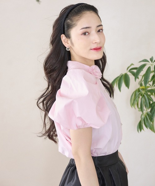 シャツ/ブラウス(半袖/袖なし) Chesty - rosymonster suzuran frill blouse Chesty（チェスティ） ブラウス シャツ 半袖 ローズシャツブラウス