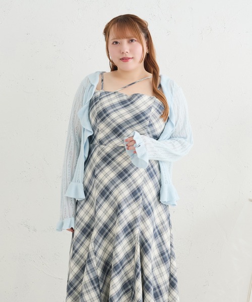 louiosy ルオシー　イレヘムマーメイドキャミワンピ　ブラウン　3L Louiosy（ルオシー） ワンピース 「Louiosy」「大きいサイズ」イレヘム