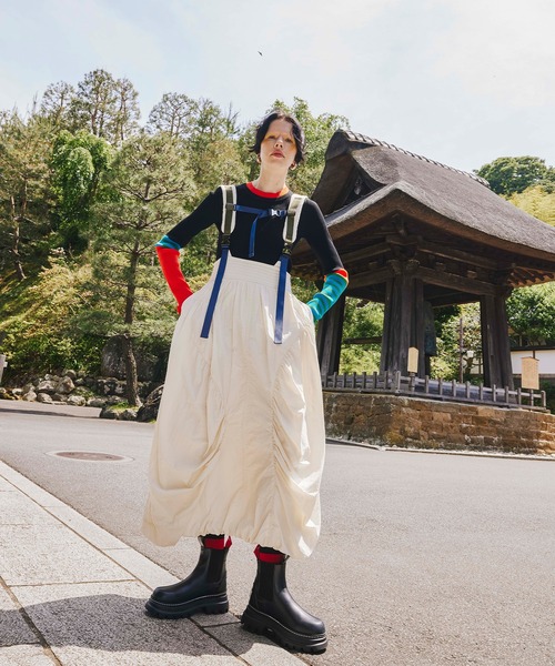 OMMO ワンピース MIX SHOULDER BALLOON OP : ZOZOTOWN Yahoo!店 - 通販