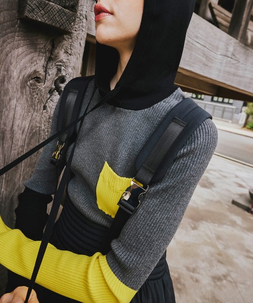 OMMO（オーエムエムオー） ワンピース MIX SHOULDER BALLOON OP