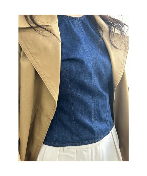 「BANANA REPUBLIC FACTORY STORE」 長袖ブラウス 4 インディゴブルー レディース