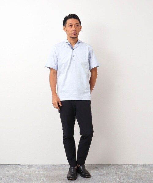 「Stutostein Nolley's」 半袖ポロシャツ M ブルー メンズ_画像2