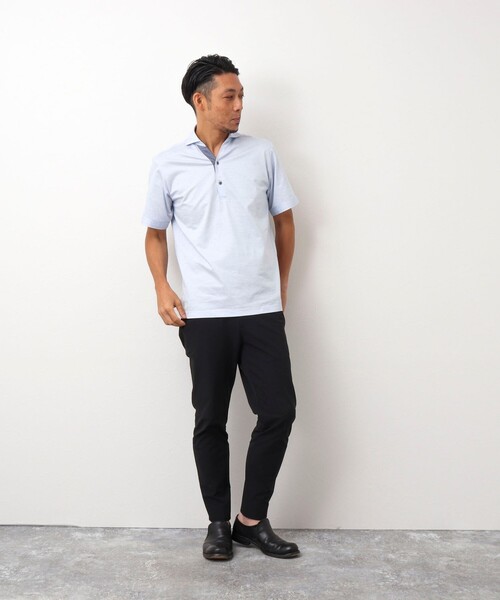 「Stutostein Nolley's」 半袖ポロシャツ M ブルー メンズ_画像4