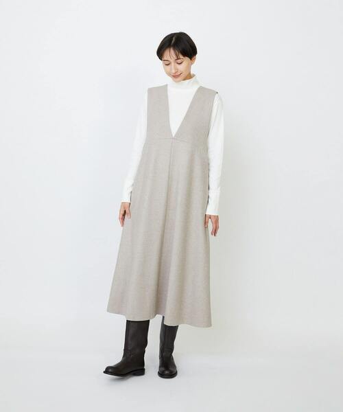 レディース LOISIR ワンピース リネンツイルジャンパースカート