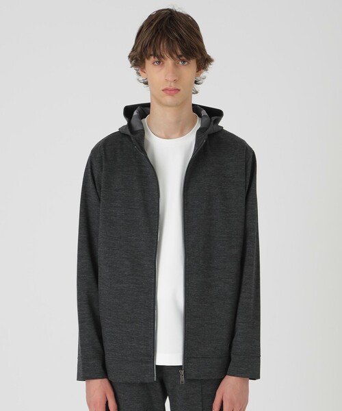 アトミック新品未使用パーカーMブラック&グレー BLACK LABEL CRESTBRIDGE（ブラックレーベル クレストブリッジ