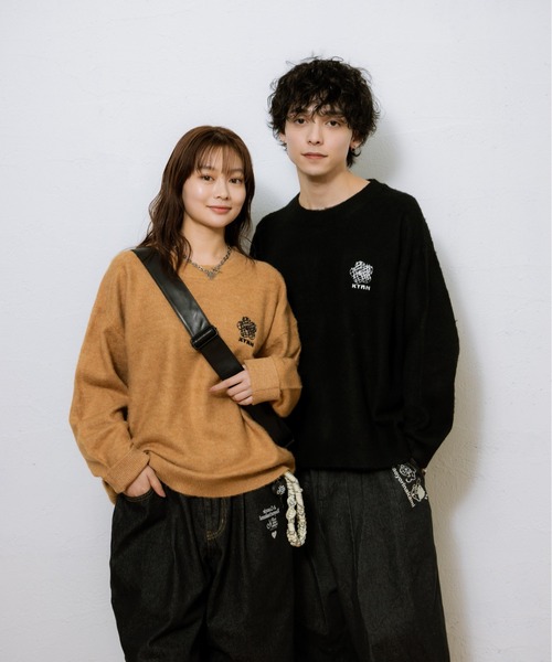 kaoyorinakami セーター ニット KYRN flower knit / KYRNフラワー