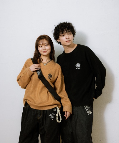 kaoyorinakami セーター ニット KYRN flower knit / KYRNフラワー