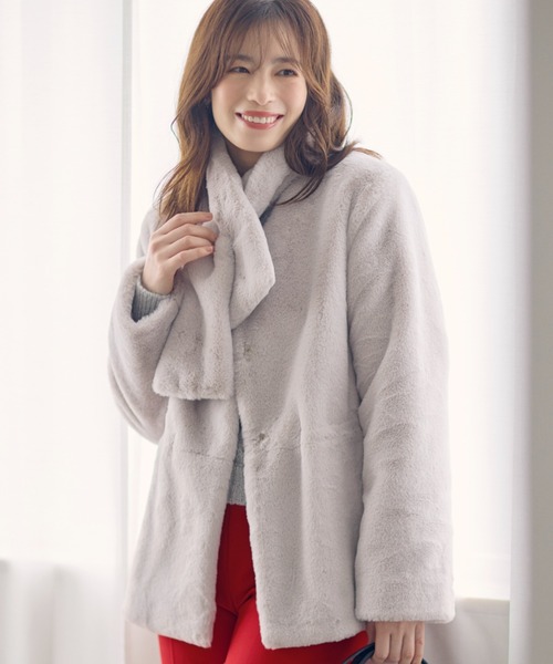 PINKY&DIANNE（ピンキー アンド ダイアン） ノーカラーコート コート