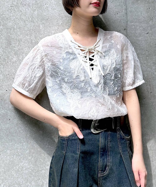 「PAGEBOY」 半袖ブラウス FREE ブラック レディース_画像5