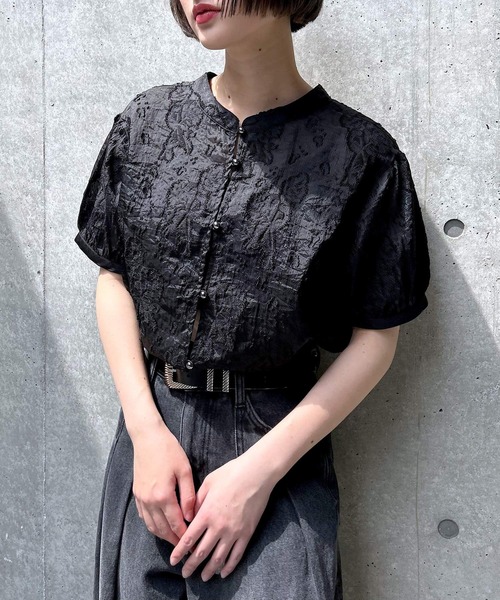 「PAGEBOY」 半袖ブラウス FREE ブラック レディース_画像6