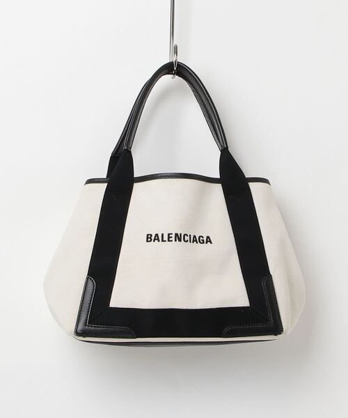 BALENCIAGA トートバッグ ホワイト/ネイビー BALENCIAGA トートバッグ ホワイト/ネイビー