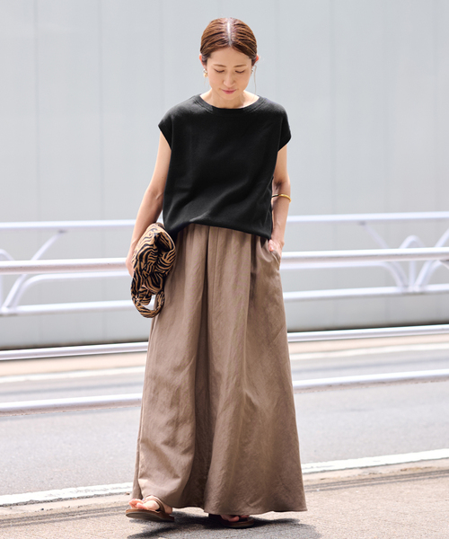 「FRAMeWORK」 ノースリーブニット FREE ブラウン レディース_画像2