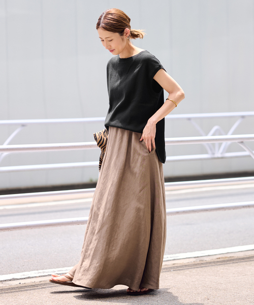 「FRAMeWORK」 ノースリーブニット FREE ブラウン レディース_画像3