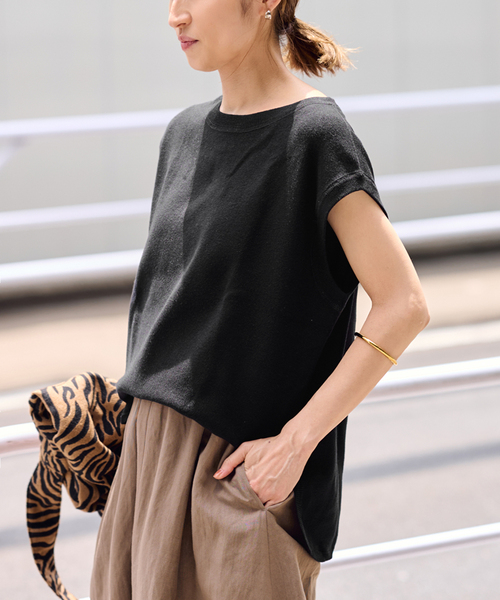 「FRAMeWORK」 ノースリーブニット FREE ブラウン レディース_画像6