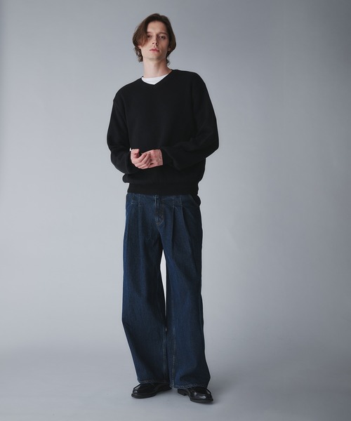 Regen Glanz セーター ニット milan ribs vneck knit/ミラノリブV